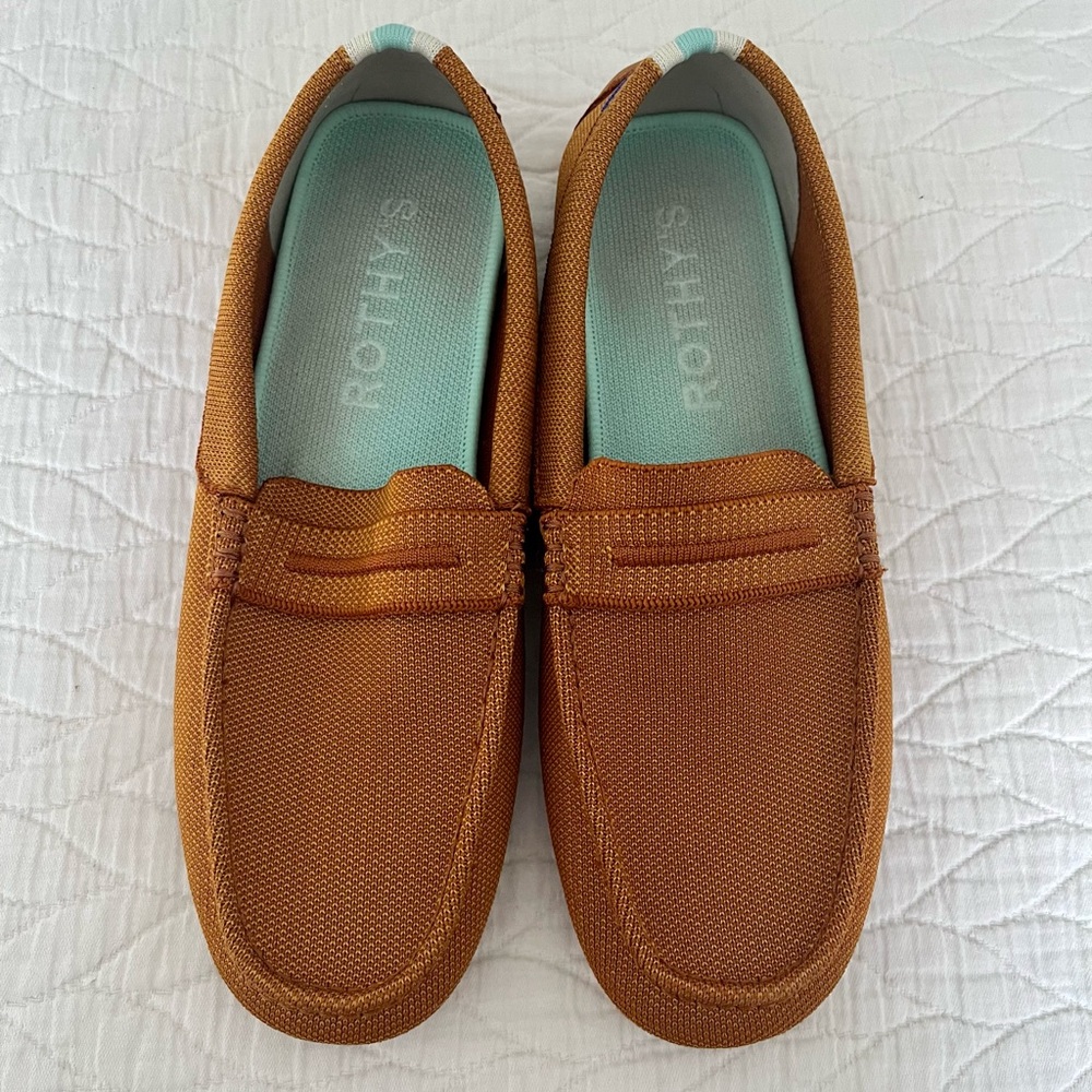 Rothy’s brown amber color driver loafer size 11